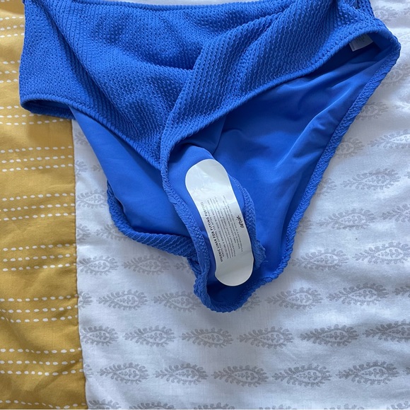 Aerie Blue One-Shoulder Cutout One Piece - Picture 5 of 9